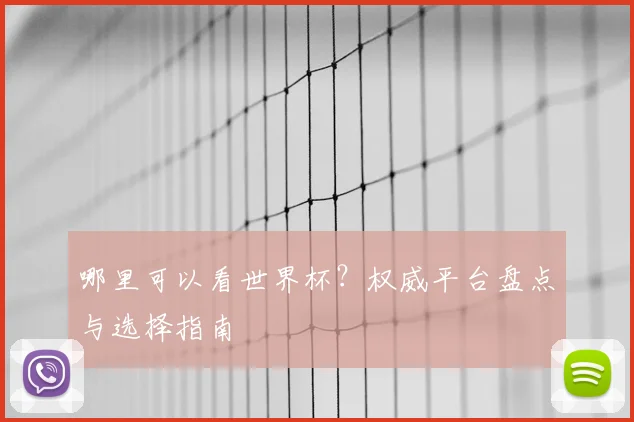 哪里可以看世界杯?权威平台盘点与选择指南